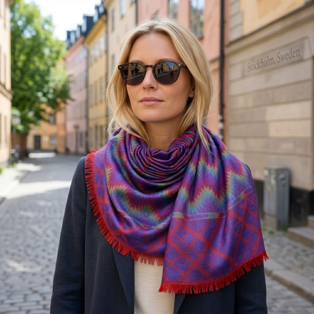 Multi Color Chevron Modal Scarf